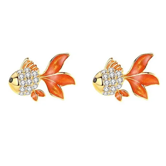 Goldfish Koi fish Earrings - Picture 1 of 6